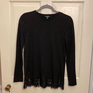 Lauren Ralph Lauren XS Long sleeve Black T-shirt